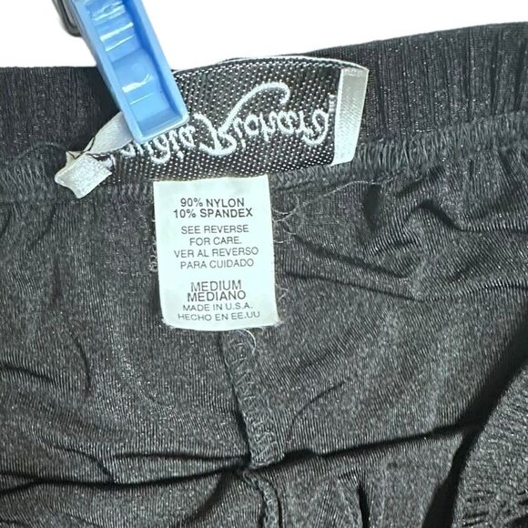 90’s Vintage Claudia Richard’s Black Shimmery Pull On Pants Size Medium - Picture 10 of 10